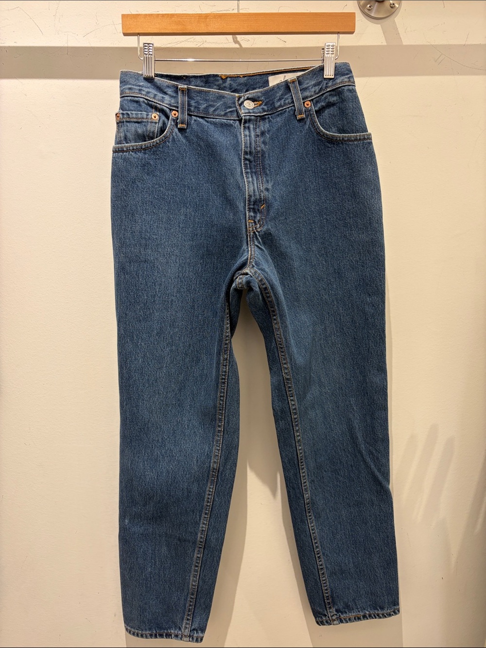 Aligrace Women’s Vintage Levi’s High-Rise Slim Med/Dark Blue Jean Size 26